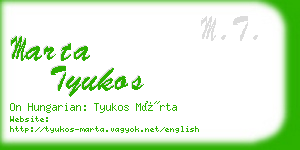 marta tyukos business card